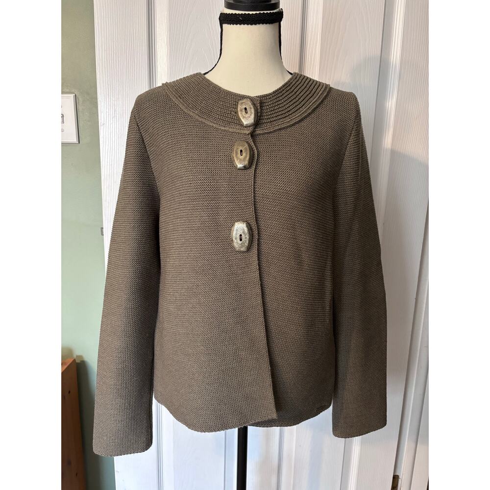 Saint James Sweater Women's Size 8 Chunky Knit Buttons Art Teacher